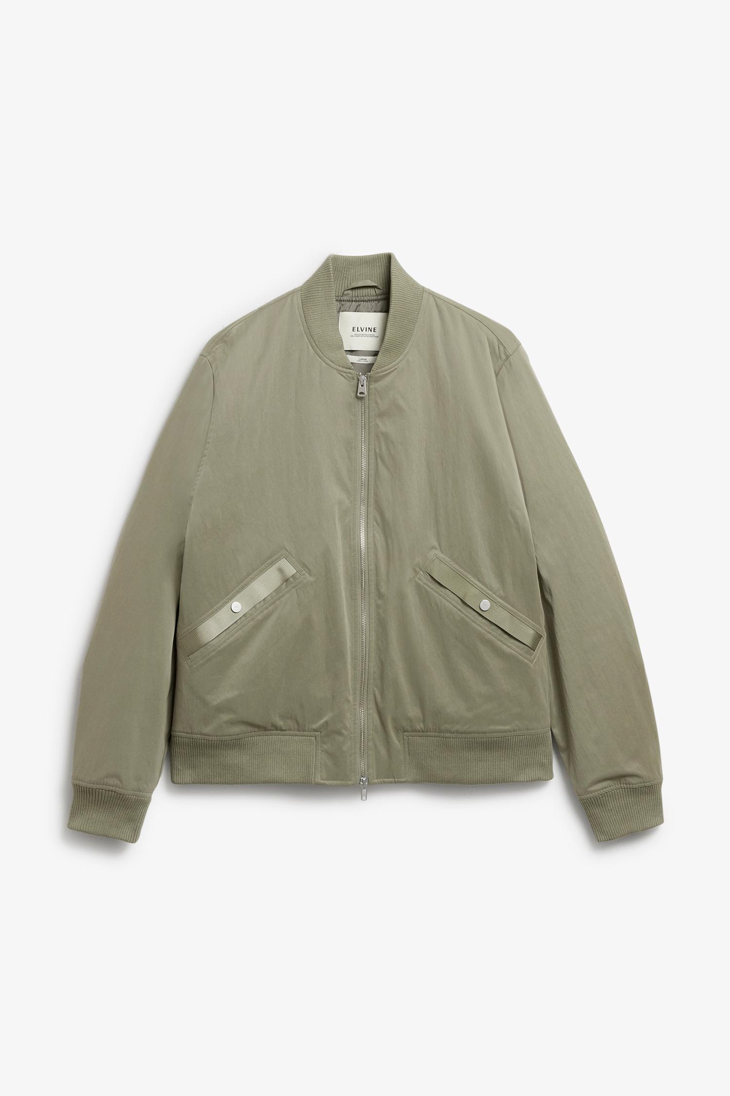Elvine Alde Silver Green Herren Bomberjacke Wasserabweisend grüngrau